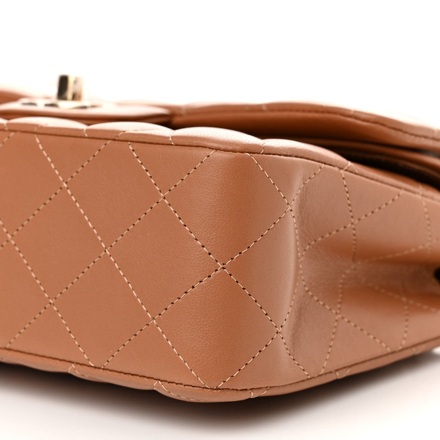 Chanel Lambskin Quilted Small Double Flap Brown 10 of 11