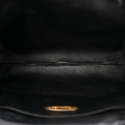 Chanel Velvet Enamel CC Kiss Lock Clutch Black 5 of 10