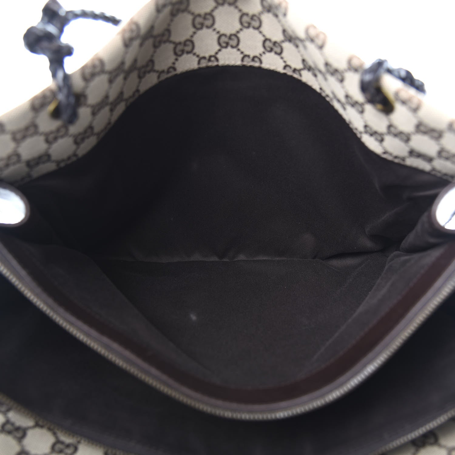 Gucci Monogram Woven Shoulder Bag Brown 6 of 12
