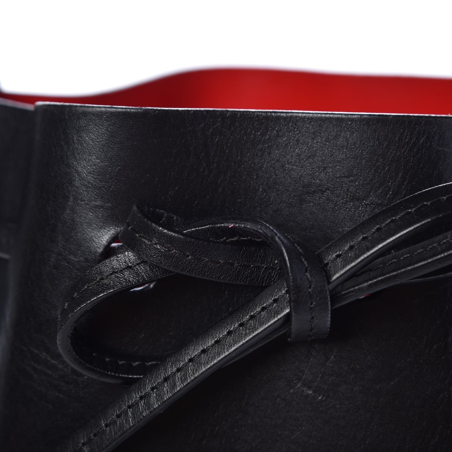 Mansur Gavriel Vegetable Tanned Calfskin Mini Bucket Bag Black Flamma 16 of 16