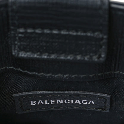 Balenciaga Squared Calfskin Logo Shopping Phone Holder Bag Black 6 of 9
