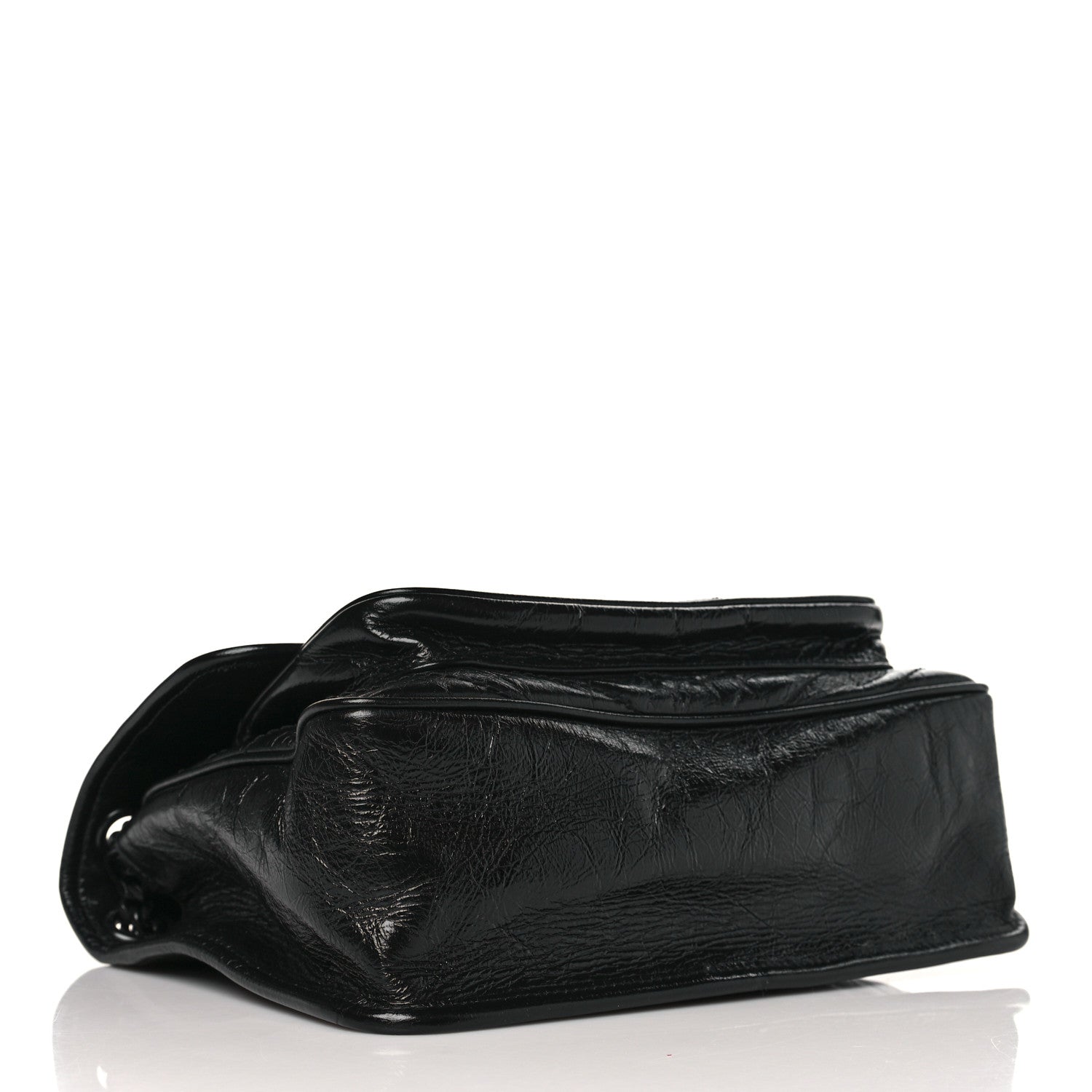 Saint Laurent Crinkled Calfskin Matelasse Monogram Medium Niki Chain Satchel Black 4 of 9