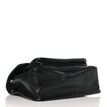 Saint Laurent Crinkled Calfskin Matelasse Monogram Medium Niki Chain Satchel Black 4 of 9