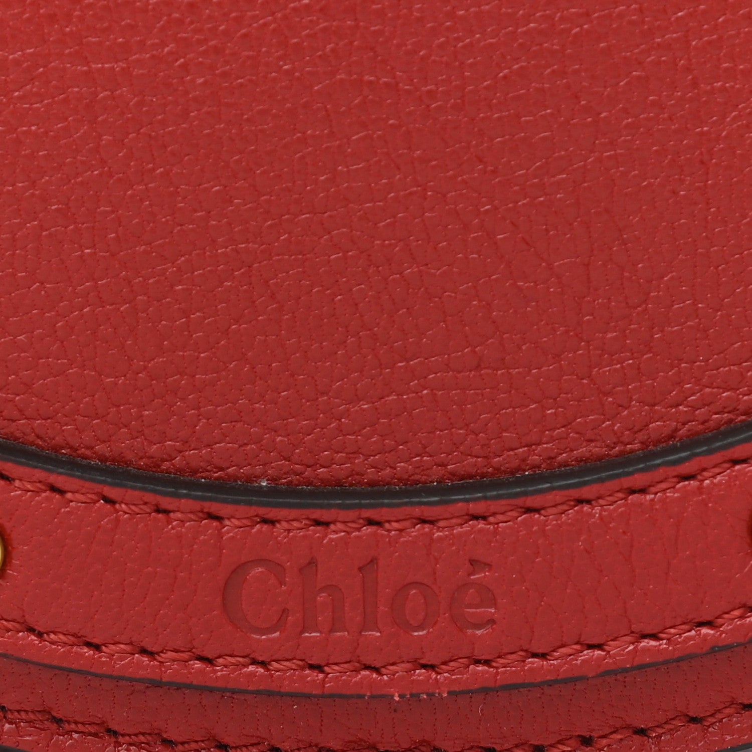 Chloe Shiny Goatskin Smooth Calfskin Suede Small Pixie Bag Dahlia Red 7 of 9