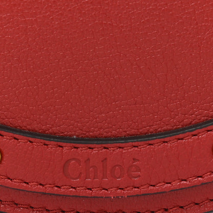 Chloe Shiny Goatskin Smooth Calfskin Suede Small Pixie Bag Dahlia Red 7 of 9