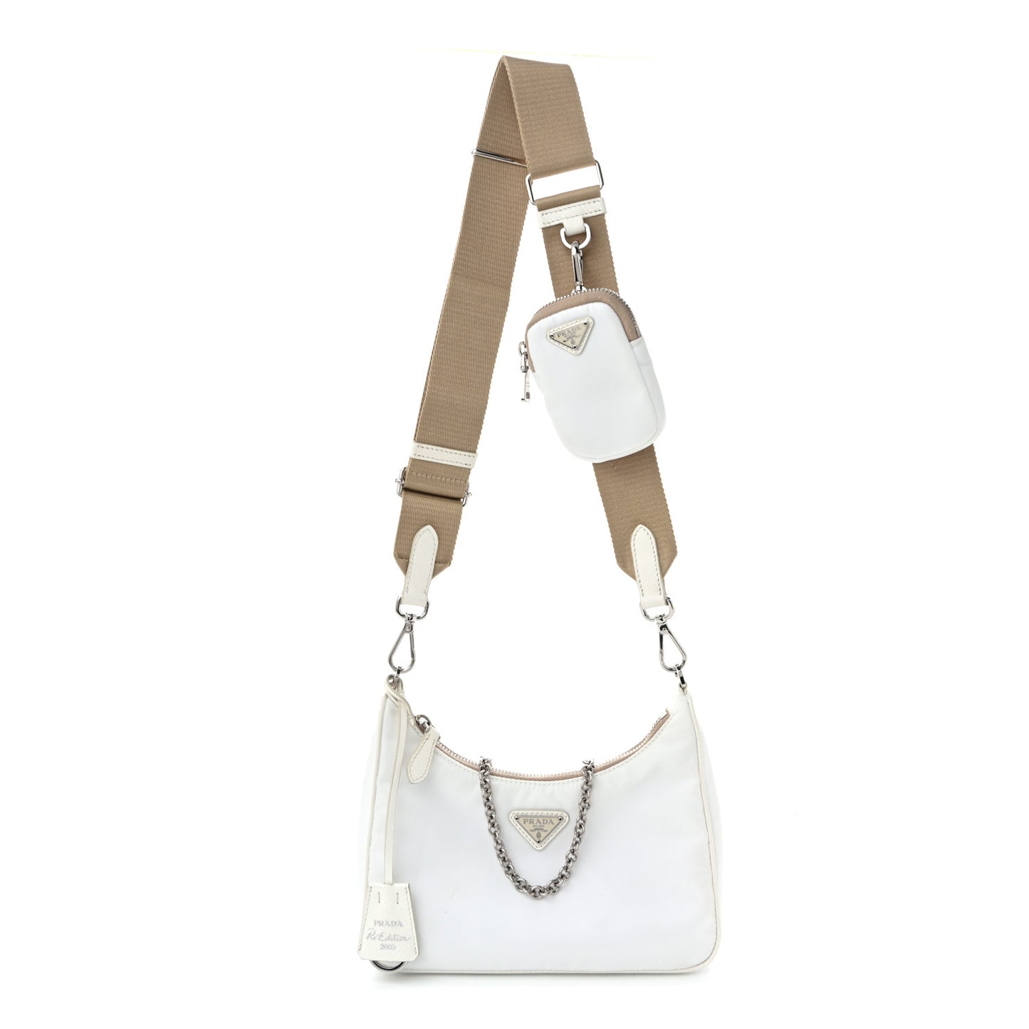 Nylon Re-Edition 2005 Shoulder Bag White