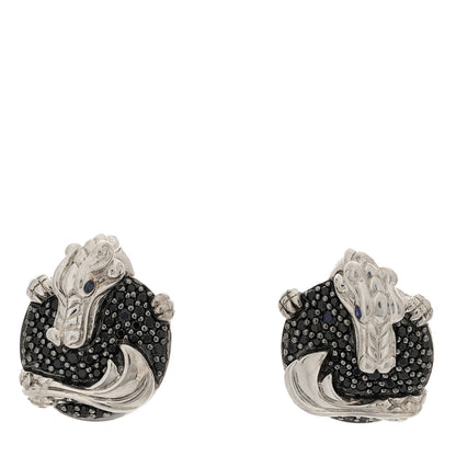 John Hardy Sterling Silver Sapphire Legends Naga Stud Earrings 1 of 4