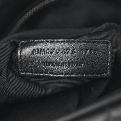 Saint Laurent Lambskin Quilted Small Loulou Puffer Monogram Chain Satchel Black 7 of 11