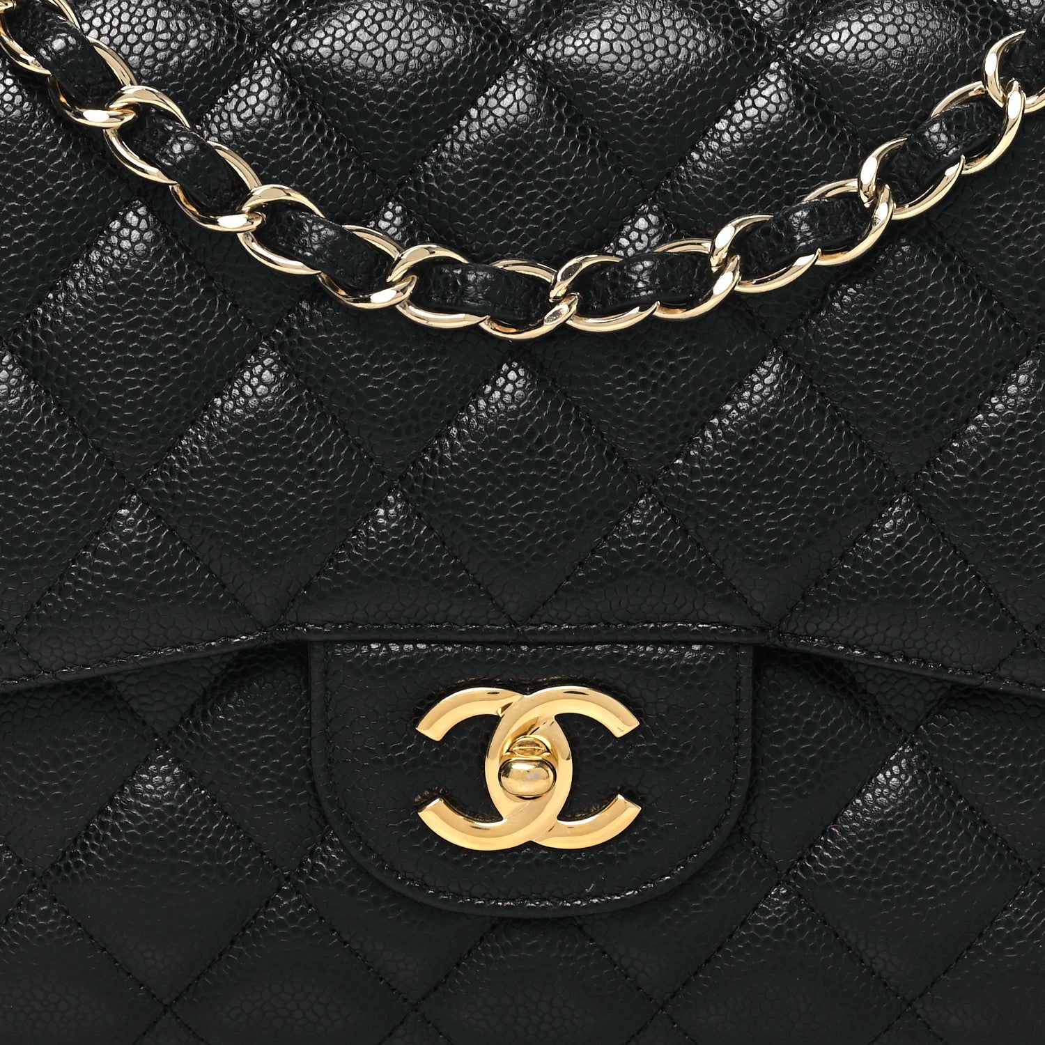 Chanel Caviar Quilted Jumbo Double Flap Black 8 of 11