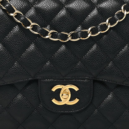 Chanel Caviar Quilted Jumbo Double Flap Black 8 of 11