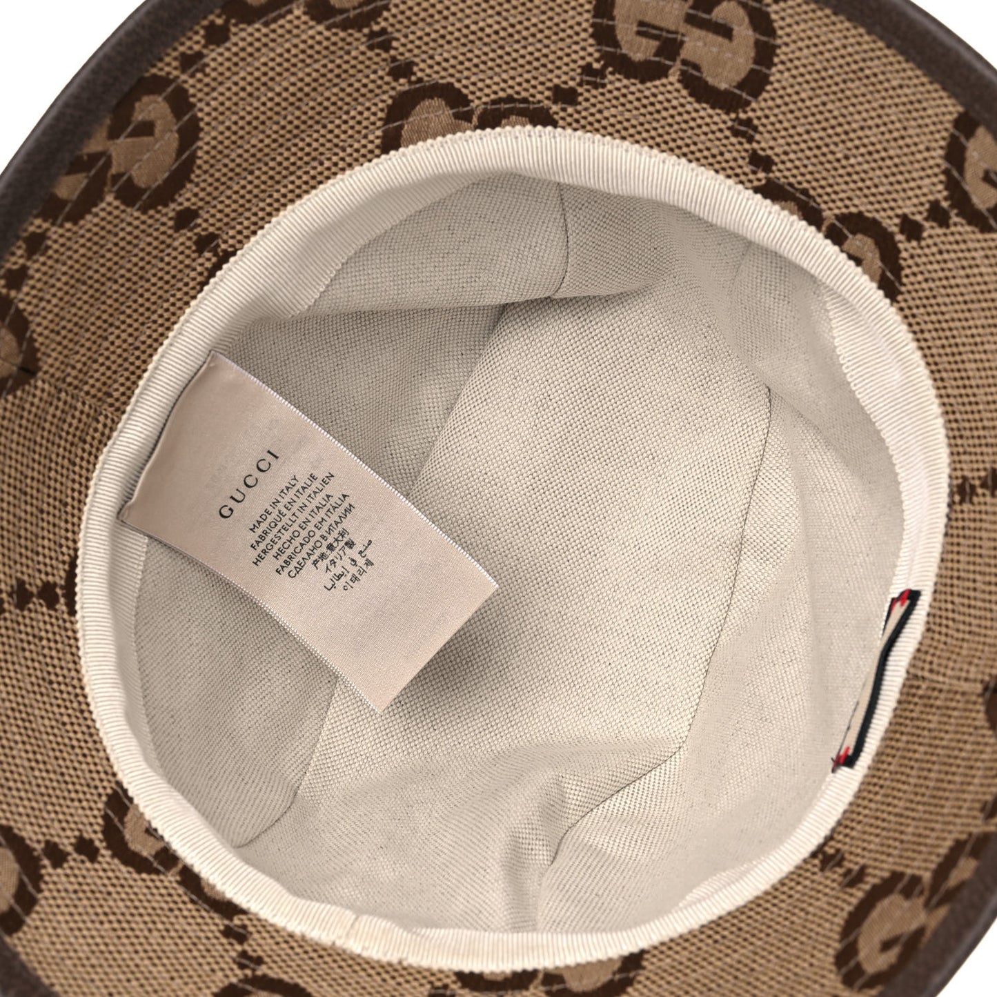 Monogram Jumbo GG Bucket Hat S Camel Ebony New Acero