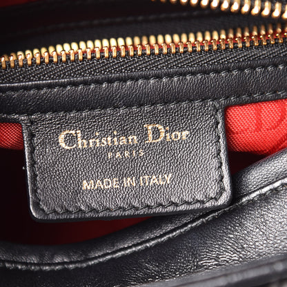 Christian Dior Lambskin Cannage Medium Lady Dior Black 8 of 13