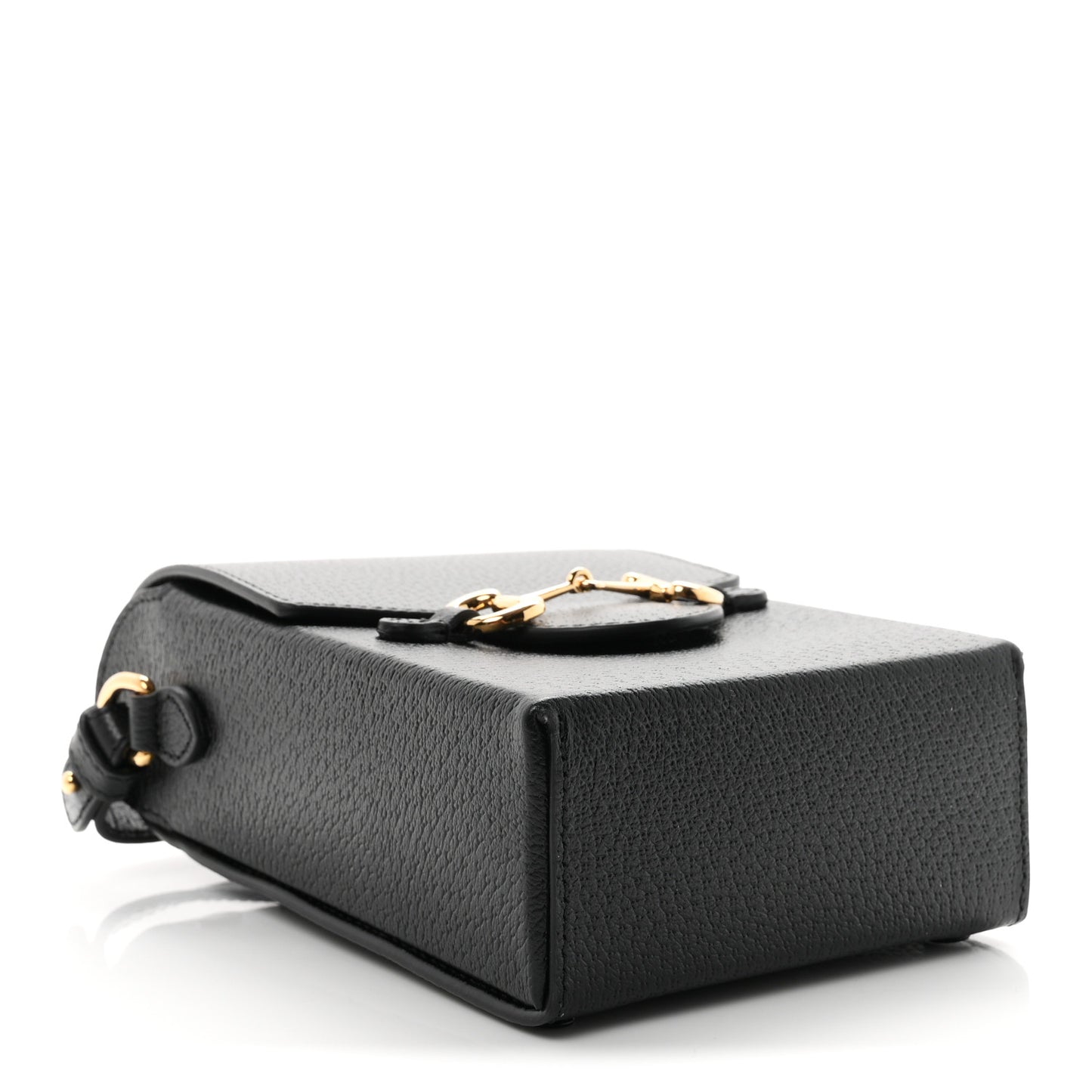 Dollar Calfskin Vertical Horsebit 1955 Crossbody Bag Black