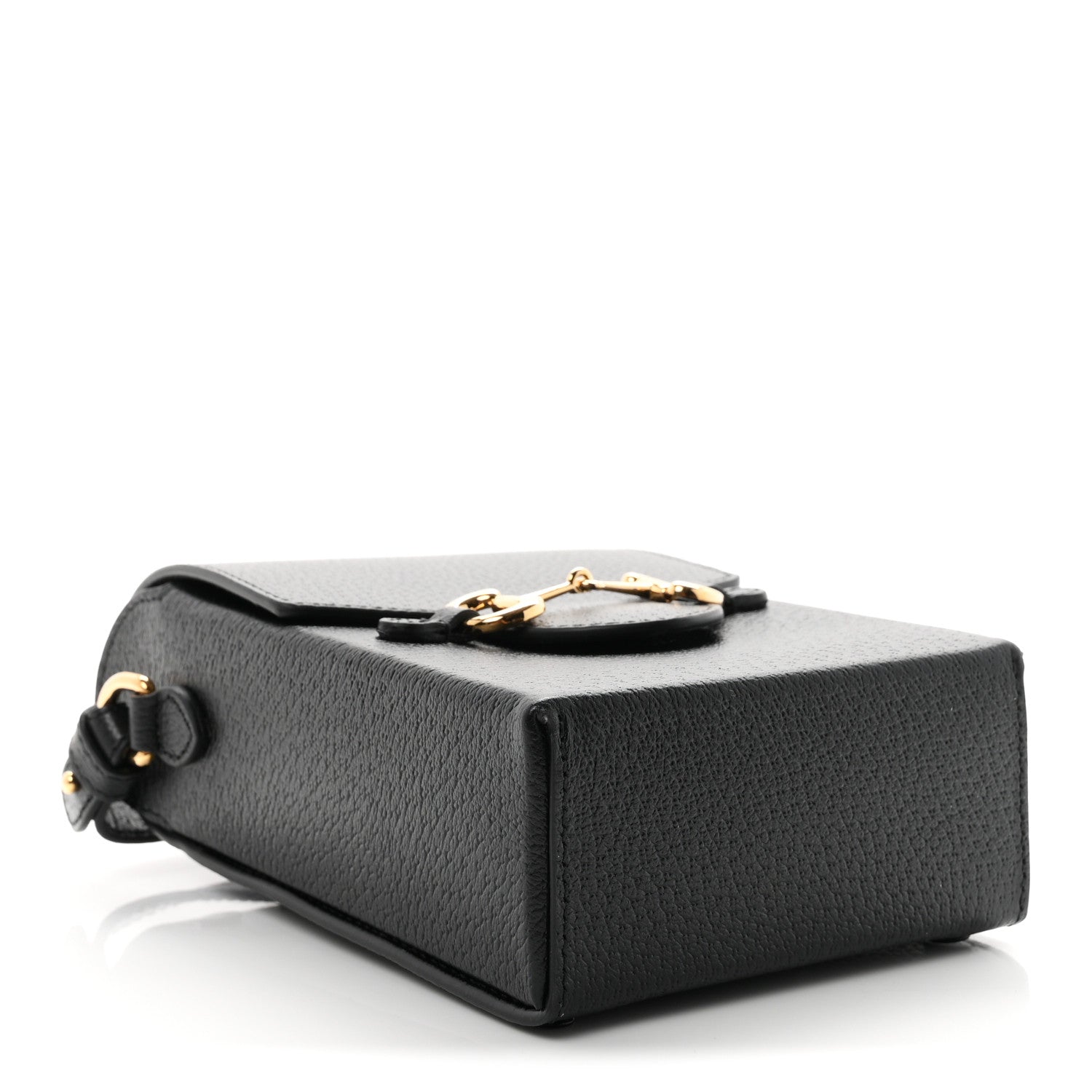 Gucci Dollar Calfskin Vertical Horsebit 1955 Crossbody Bag Black 3 of 9