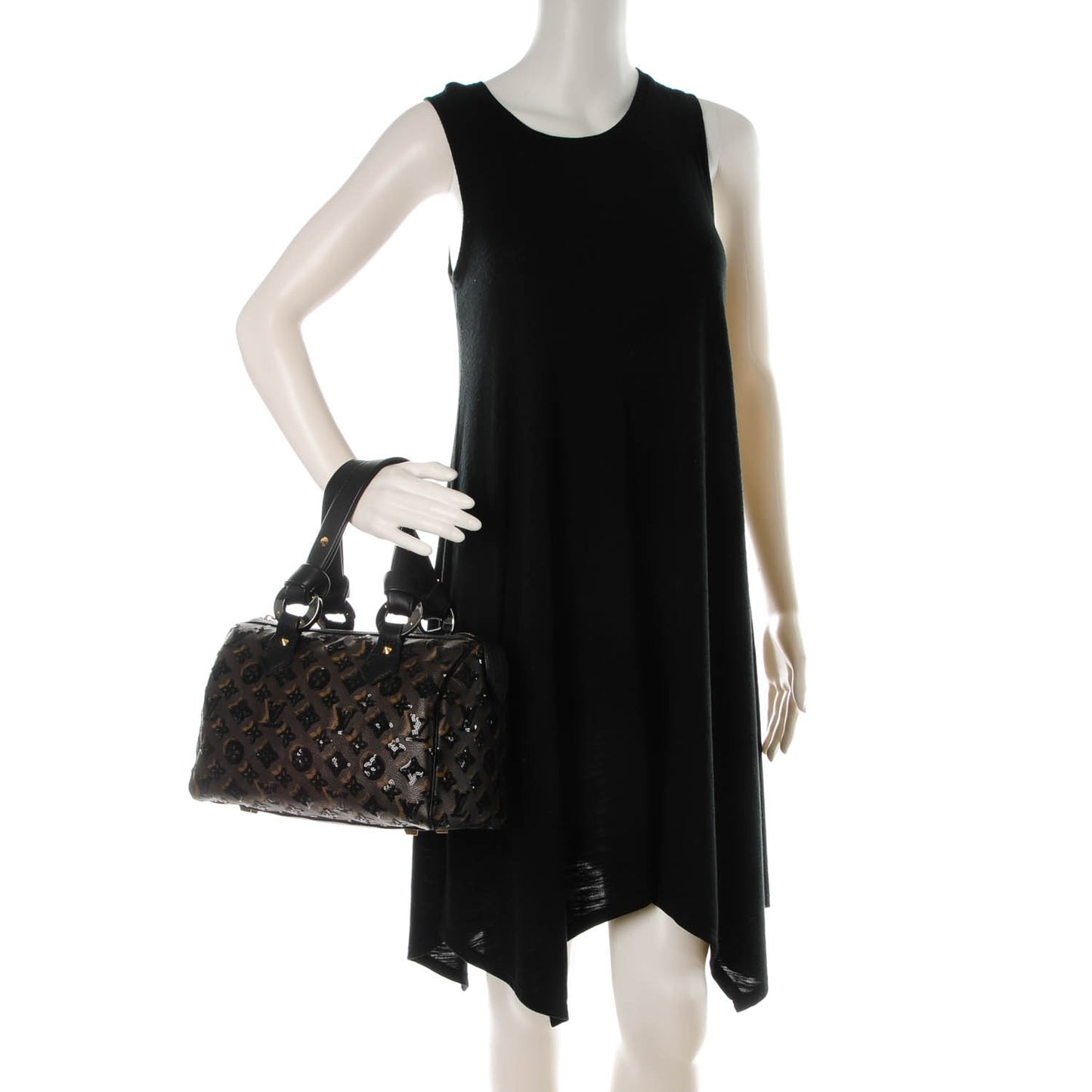 Monogram Sequins Eclipse Speedy 28 Black