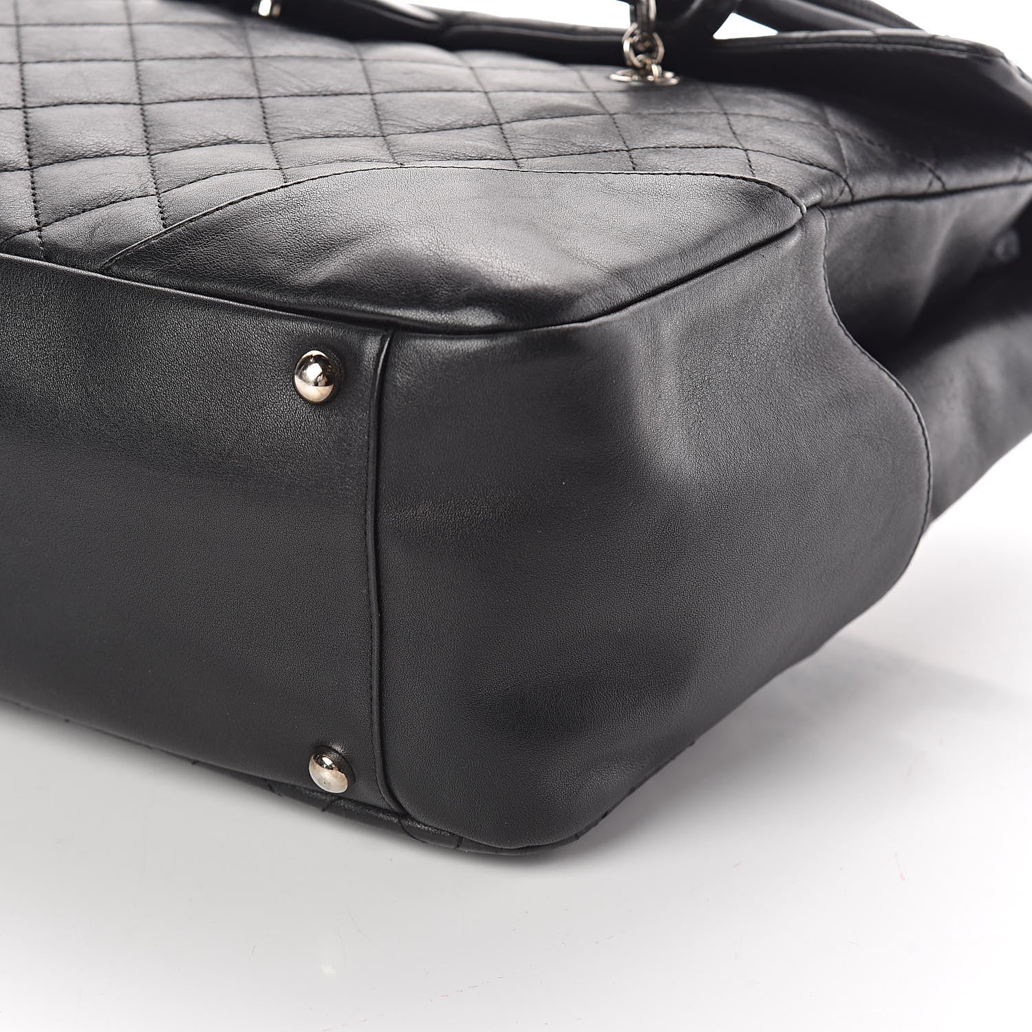 Chanel Calfskin Quilted Large Cambon Flap Black White 11 of 11