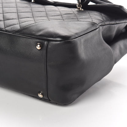 Chanel Calfskin Quilted Large Cambon Flap Black White 11 of 11