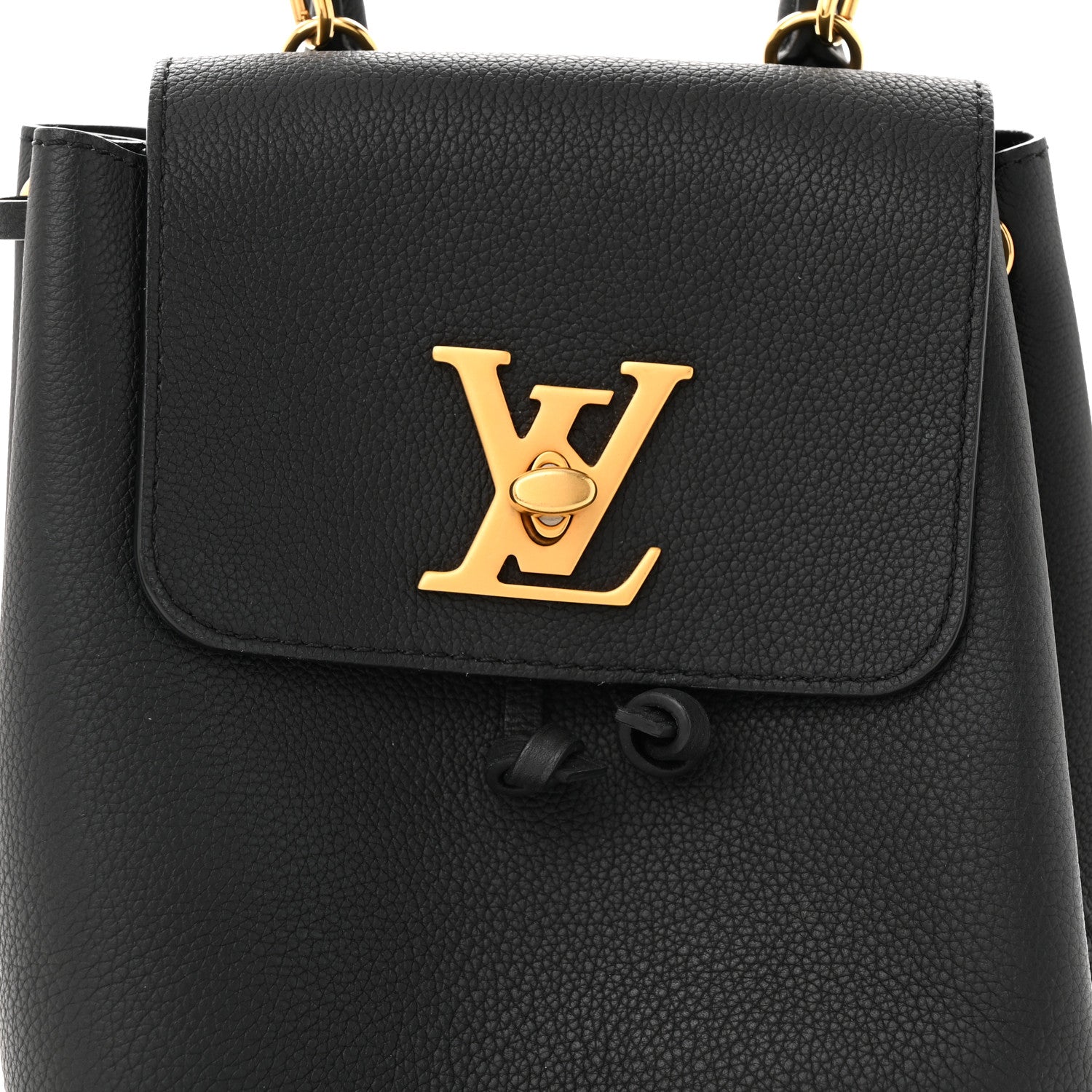 Louis Vuitton Calfskin Lockme Mini Backpack Black 8 of 13