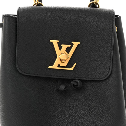 Louis Vuitton Calfskin Lockme Mini Backpack Black 8 of 13
