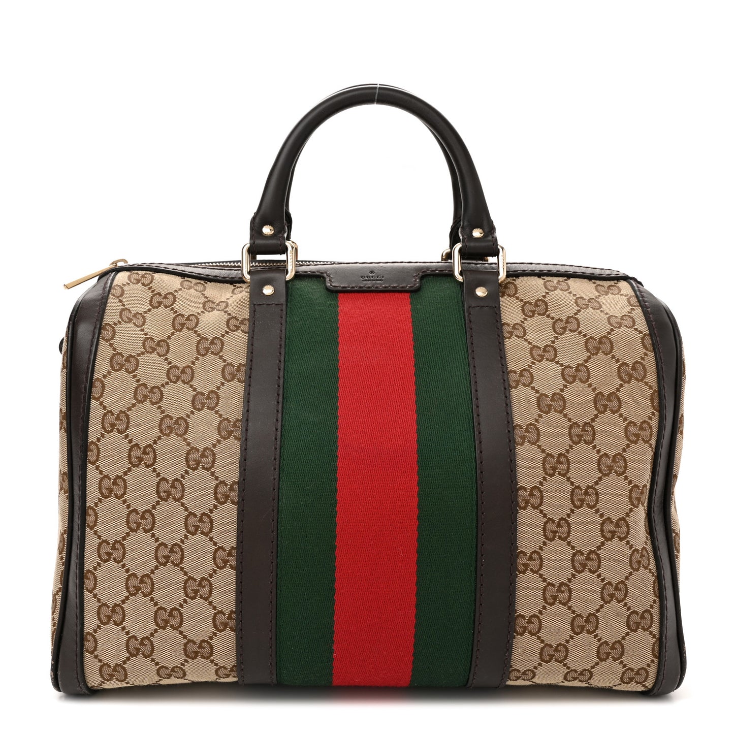 Monogram Vintage Web Medium Boston Dark Brown