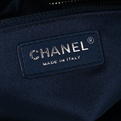 Chanel Lambskin Quilted Accordion Shopping Tote Navy 7 of 11