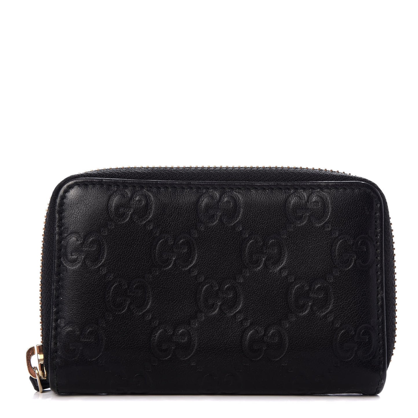 Guccissima Zip Around Card Case Black