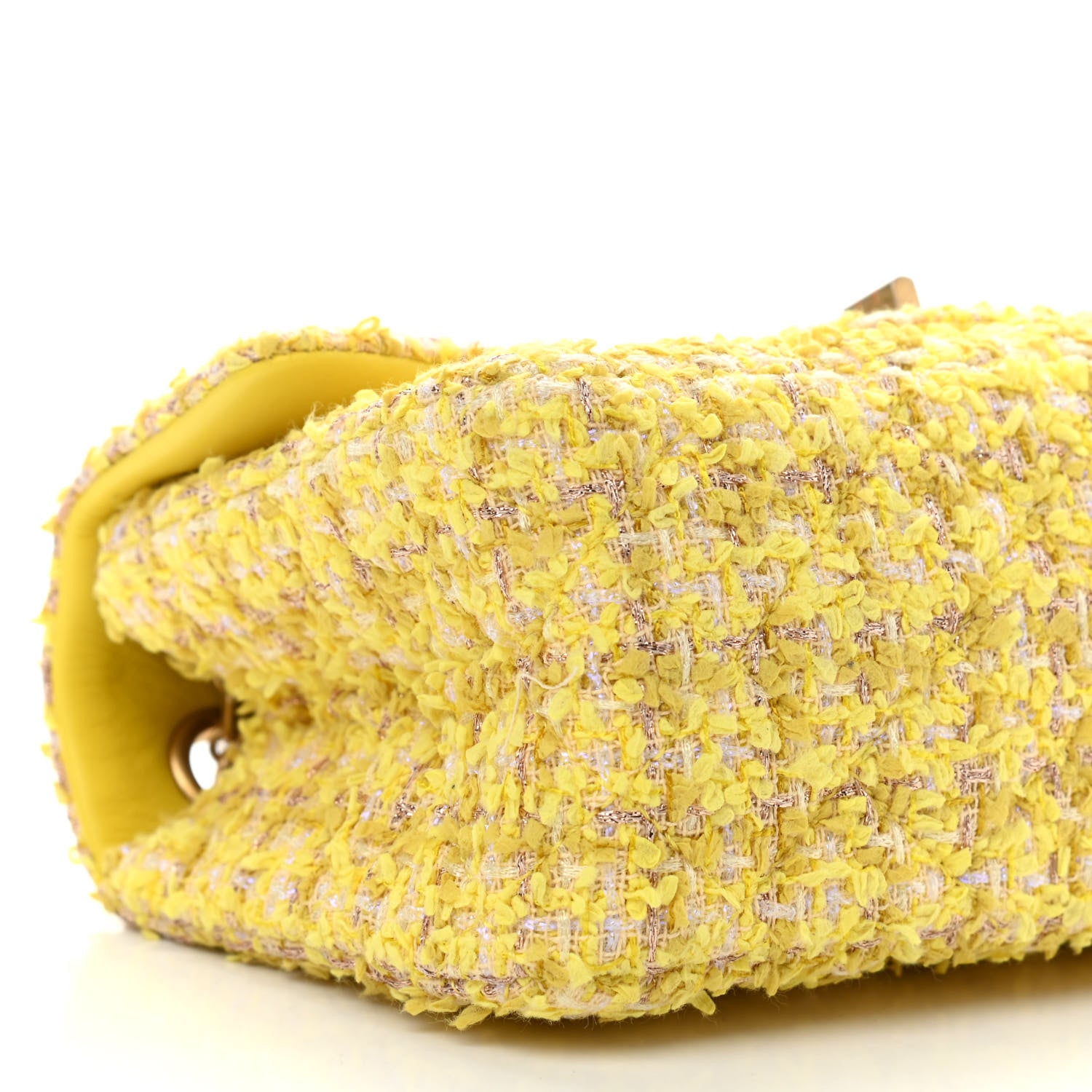 Chanel Tweed Quilted 2.55 Reissue Mini Flap Yellow 5 of 9