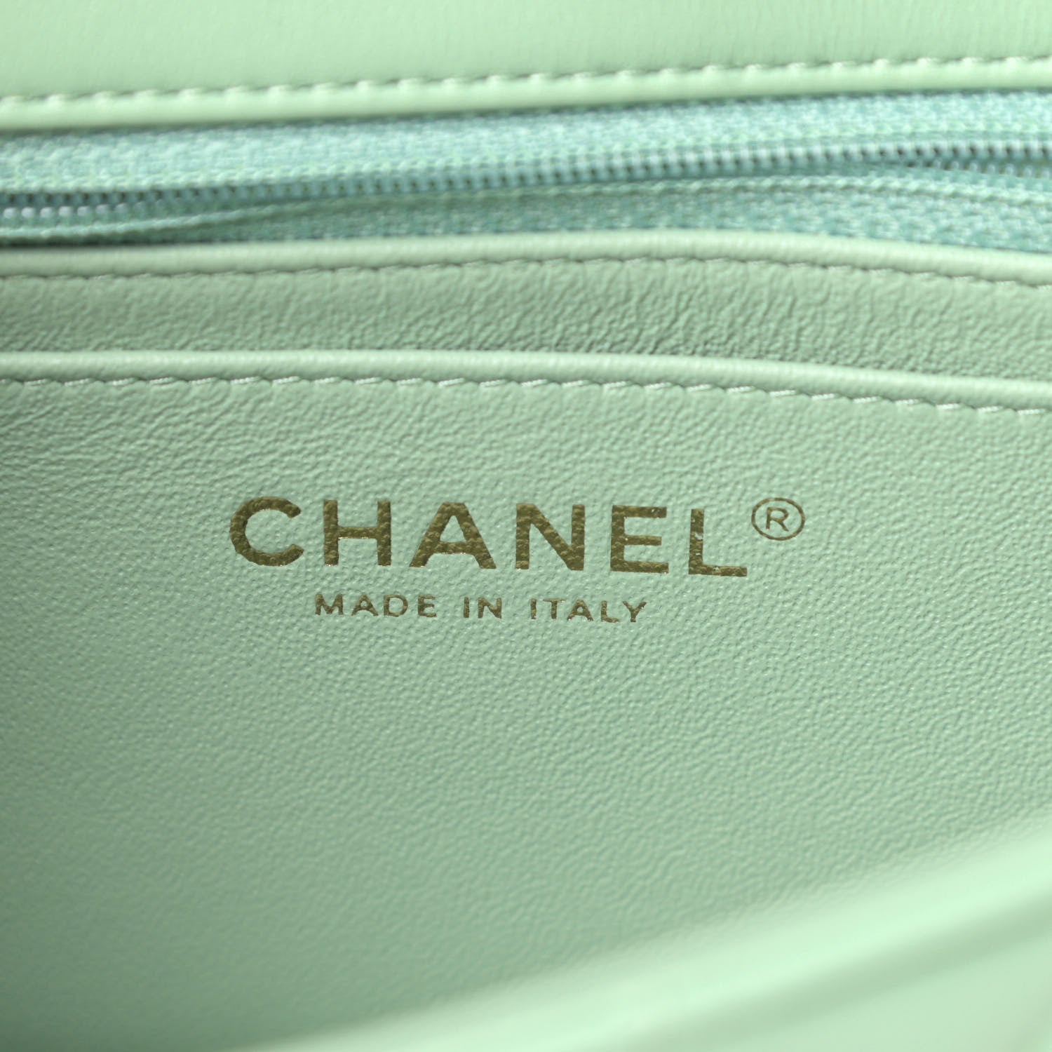 Chanel Lambskin Quilted Mini Rectangular Flap Light Green 6 of 11