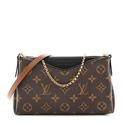 Louis Vuitton Monogram Pallas Clutch Black 1 of 10