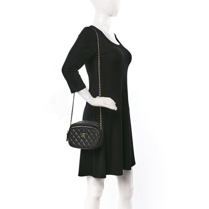 Chanel Calfskin Quilted Day Trips Camera Case Black 2 of 11