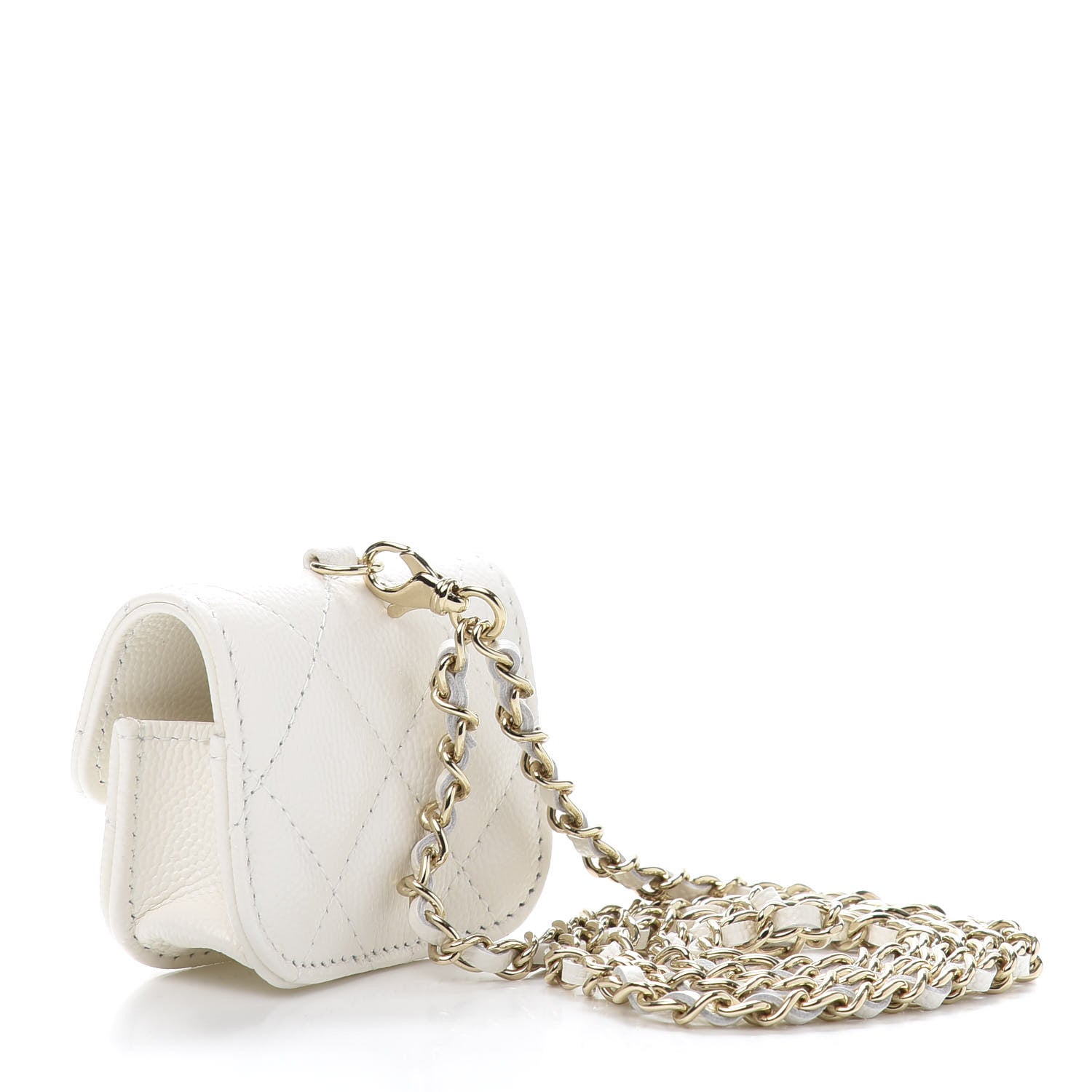 Chanel Caviar Quilted Airpods Pro Case White 3 of 12