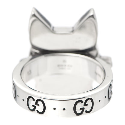 Gucci Sterling Silver Enamel Bosco Ring 53 6.25 3 of 6