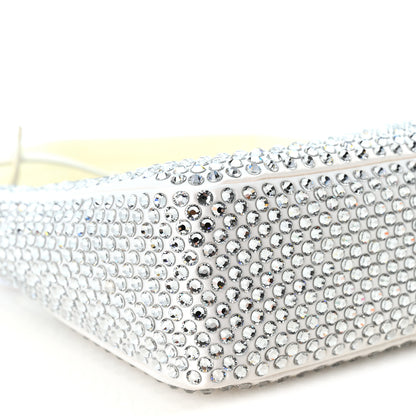 Prada Satin Crystal Mini Re-Edition 2000 Bag White 9 of 10