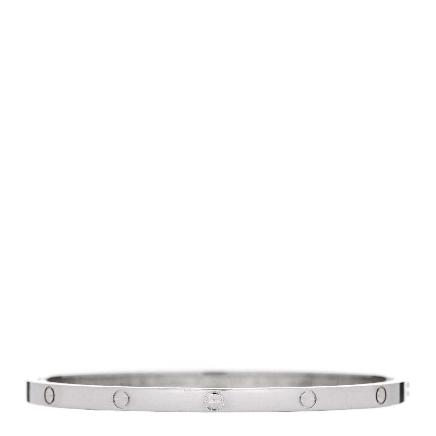 18K White Gold Small LOVE Bracelet 17