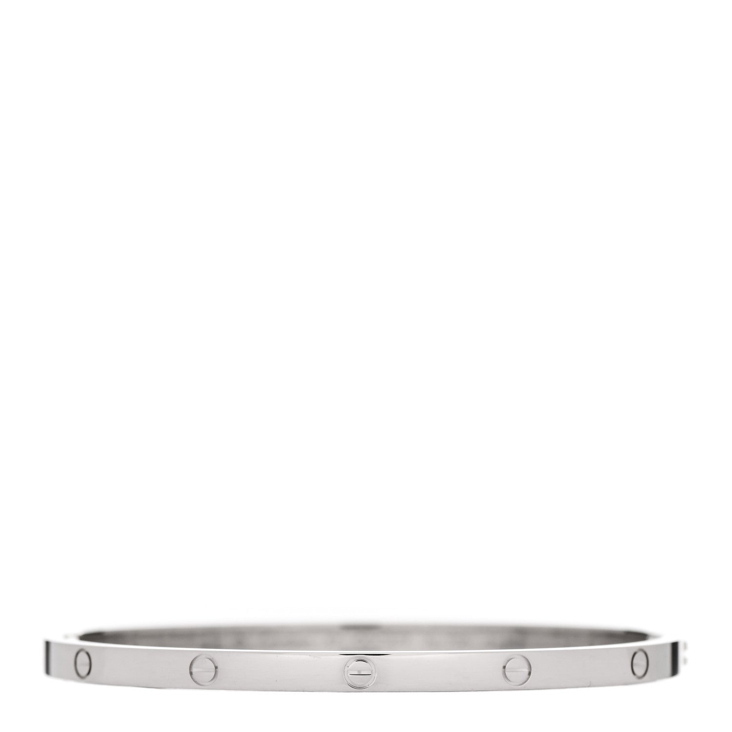 Cartier 18K White Gold Small LOVE Bracelet 17 1 of 5