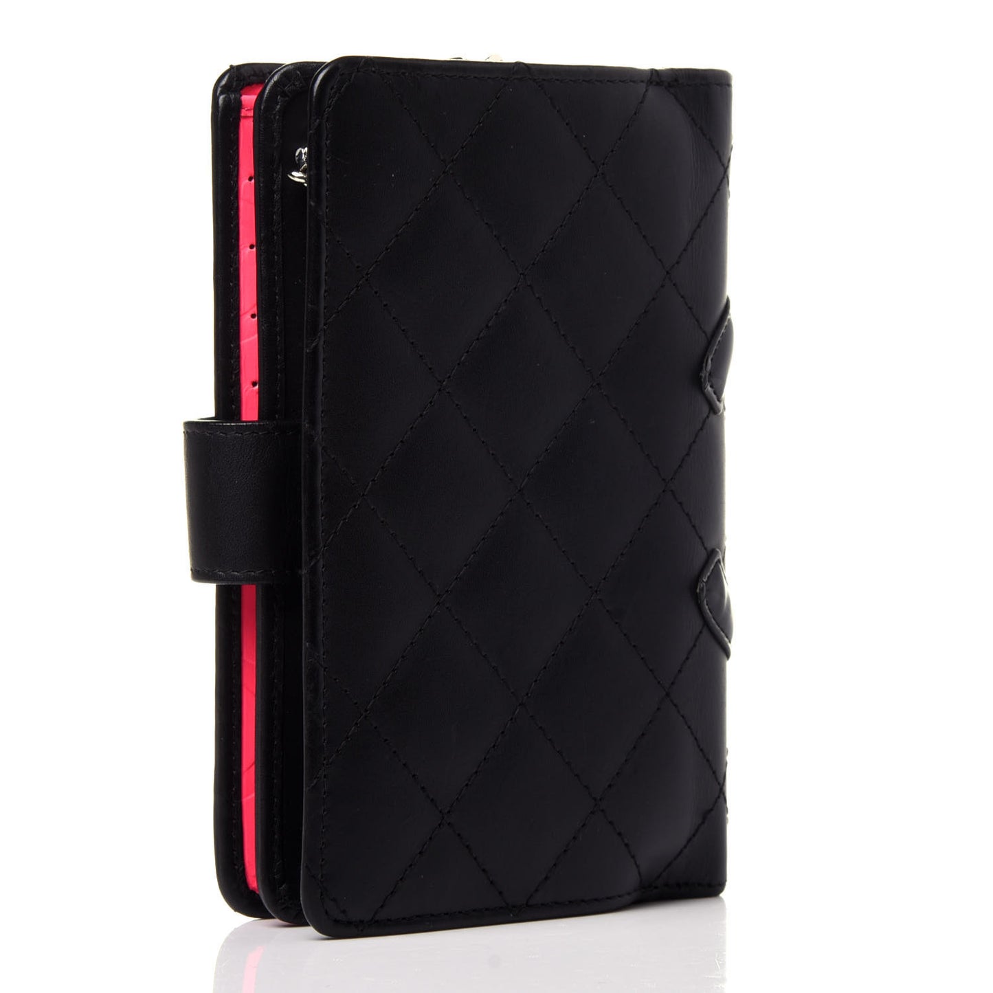 Calfskin Cambon Zipped Pocket Wallet Black