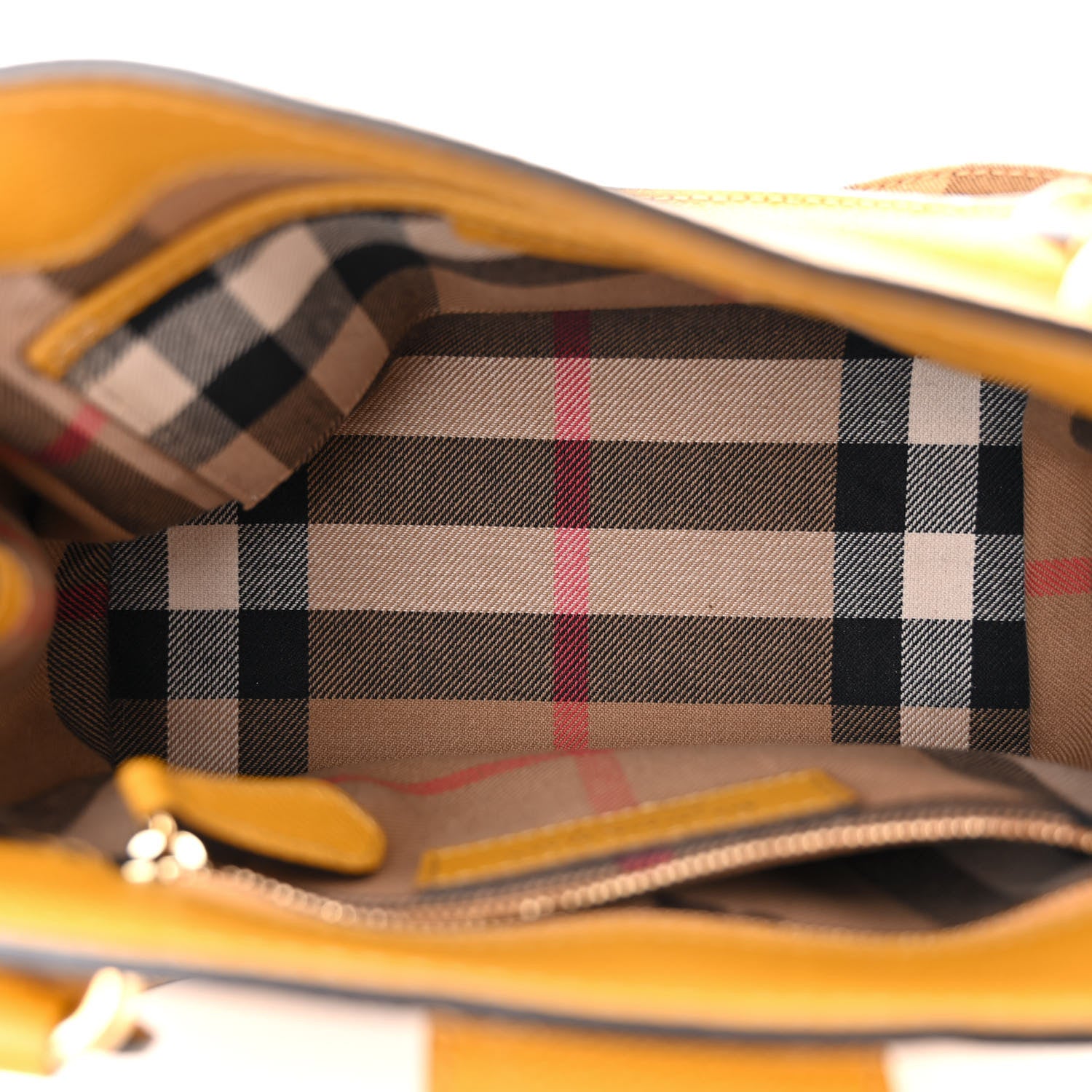 Burberry Soft Grain Calfskin Small Buckle Tote Bright Straw 5 of 13