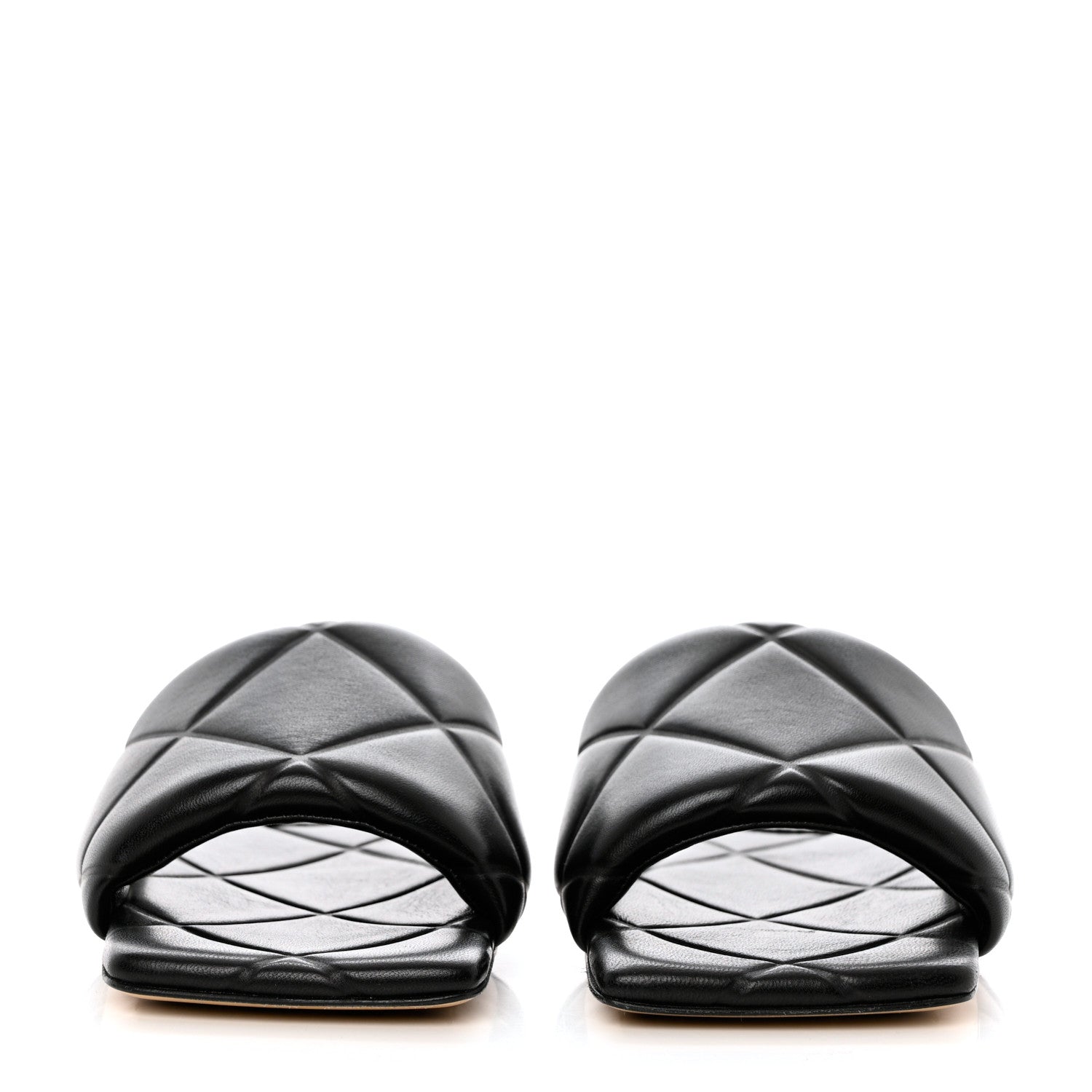 Bottega Veneta Nappa Quilted Rubber Lido Flat Sandals 39 Black 2 of 8