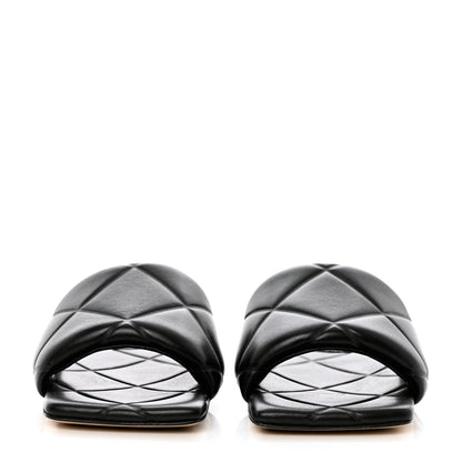 Bottega Veneta Nappa Quilted Rubber Lido Flat Sandals 39 Black 2 of 8