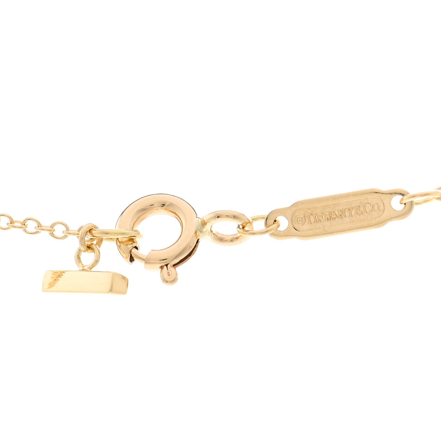 18K Yellow Gold Small T Smile Pendant Necklace