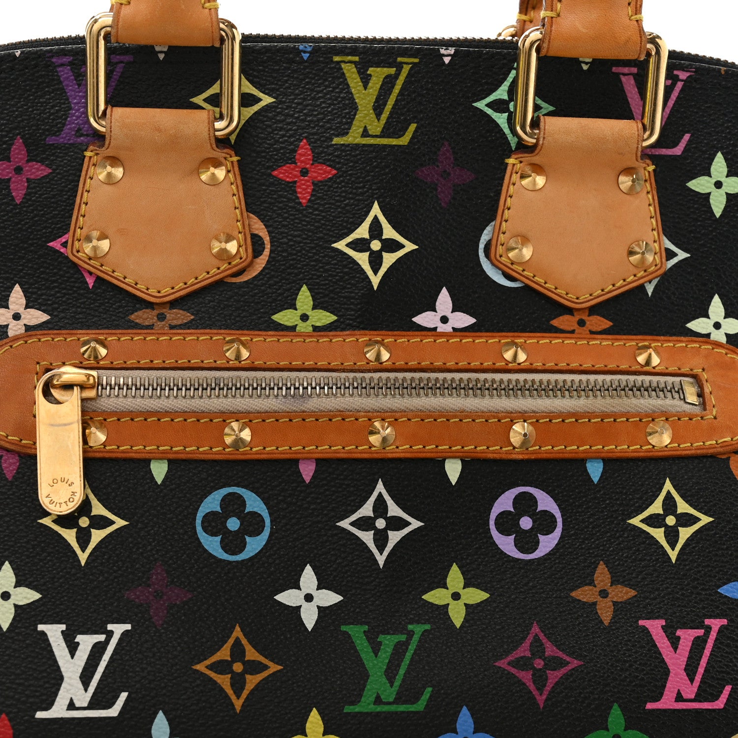 Louis Vuitton Monogram Multicolor Alma Black 7 of 9
