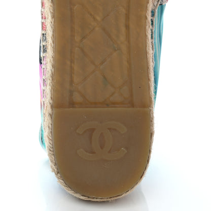 Chanel Fabric Patent CC Espadrilles Multicolor 38 Black 9 of 12