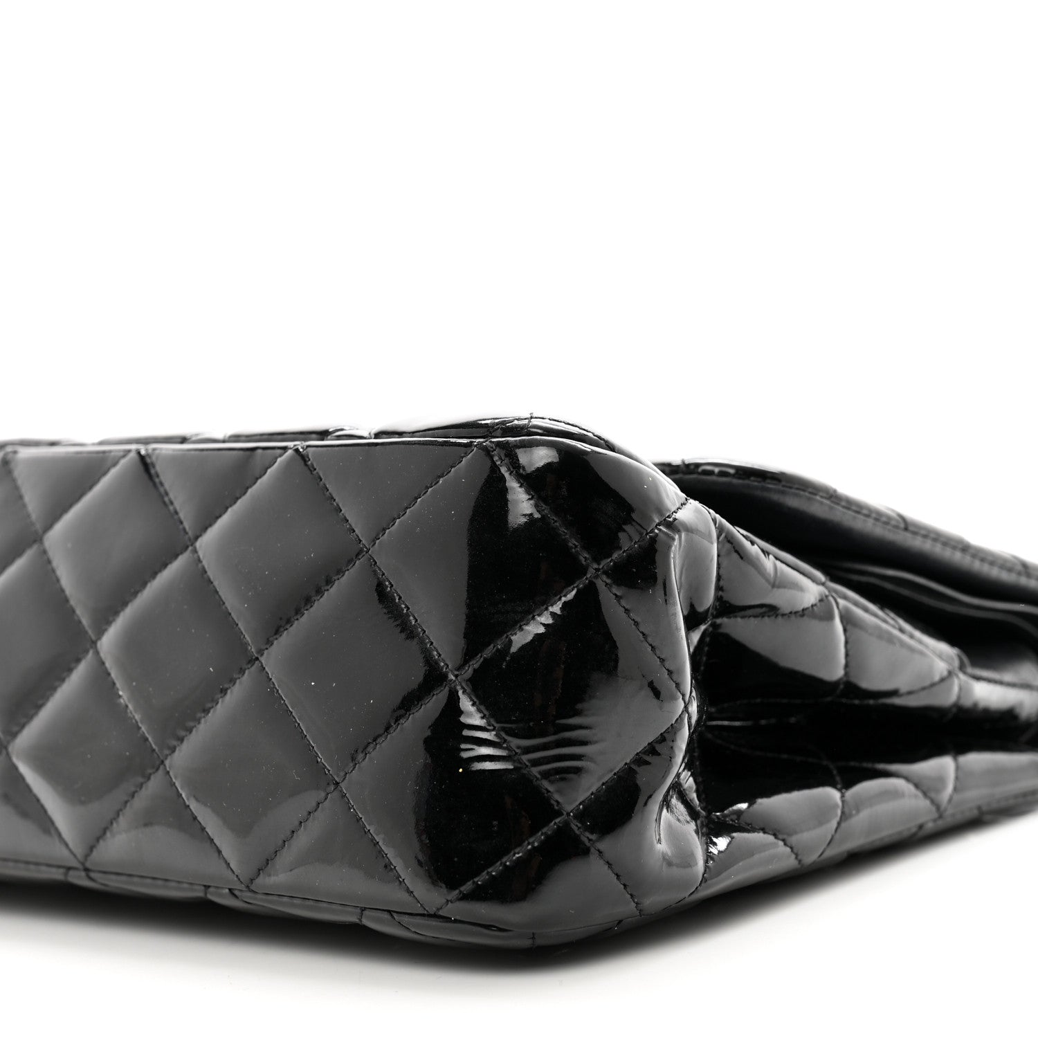 Chanel Patent Quilted Jumbo Double Flap Black 10 of 12