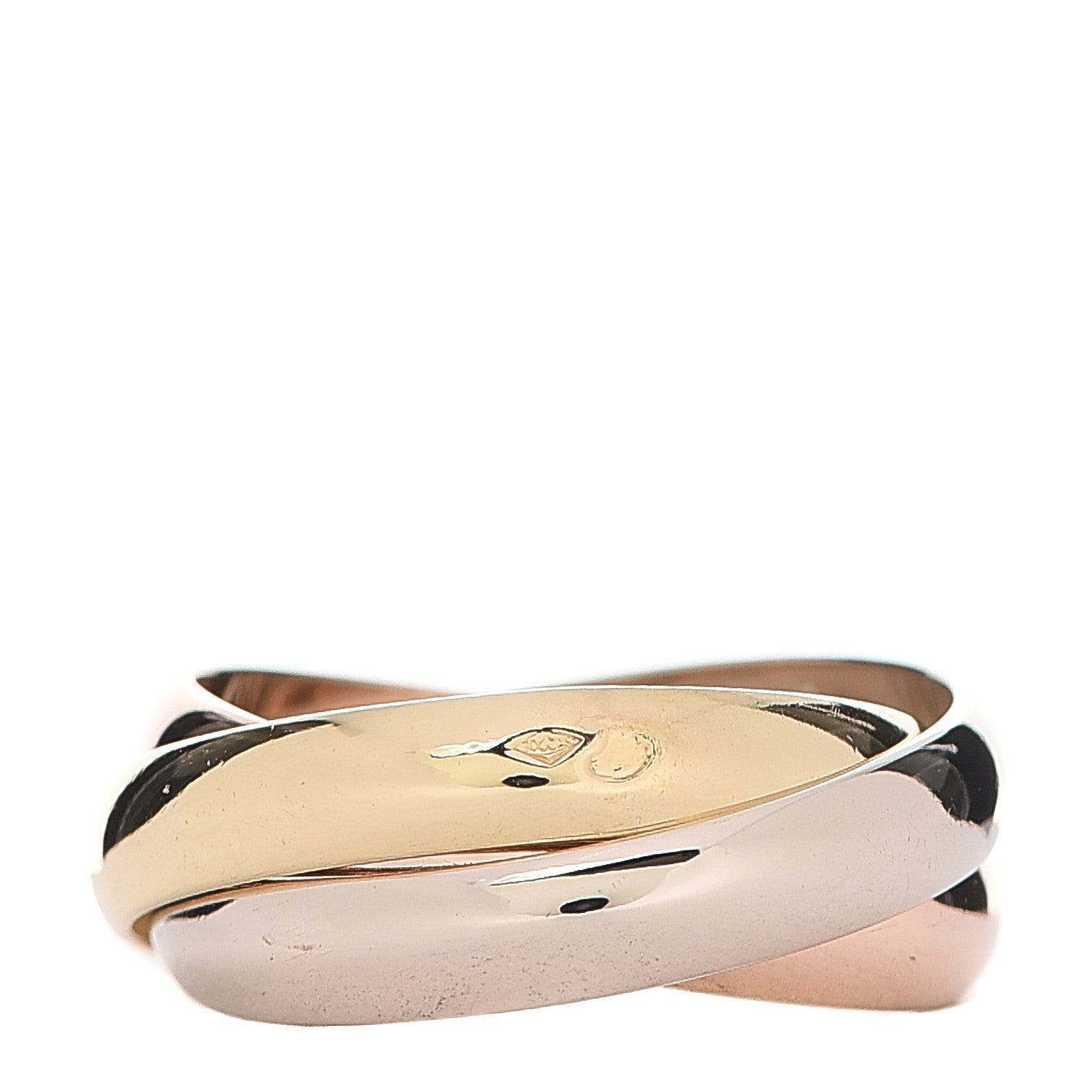 Cartier 18K Pink Yellow White Gold Classic Les Must De Cartier Trinity Ring 49 4.75 3 of 6