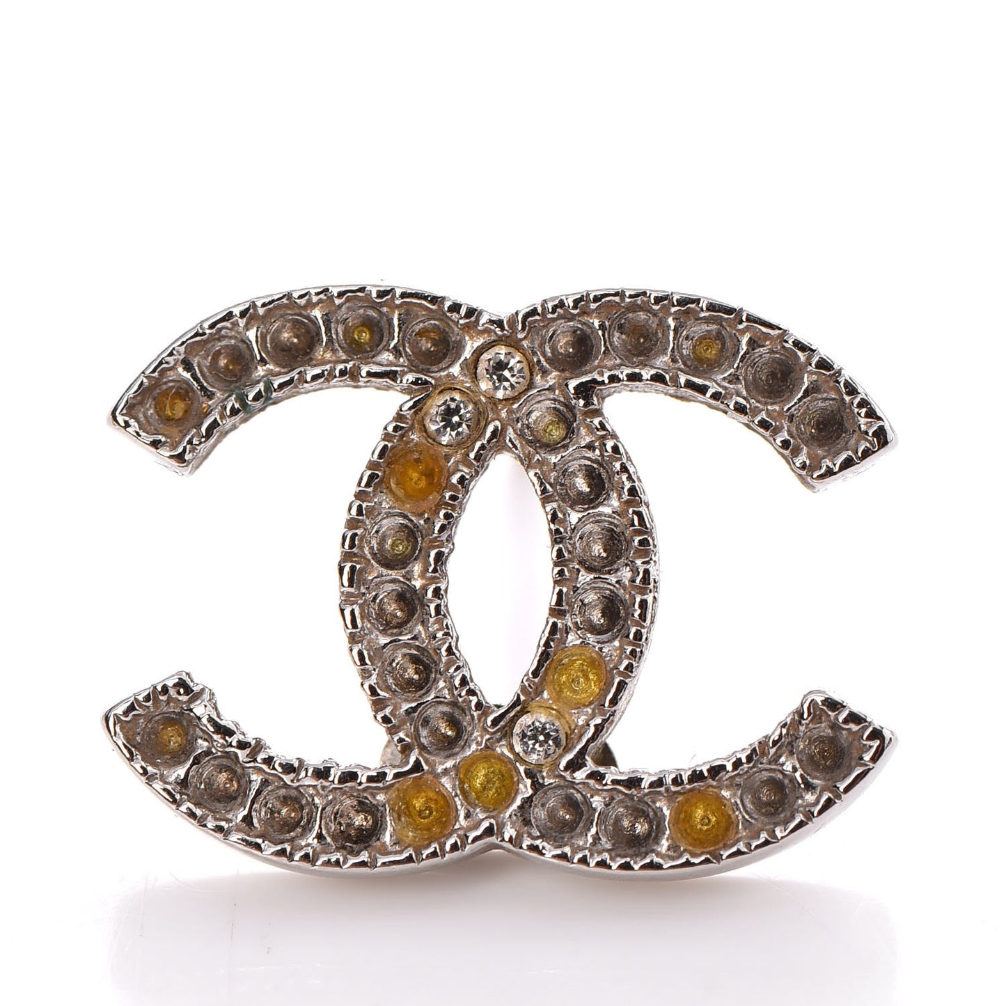 Crystal CC Earrings Silver