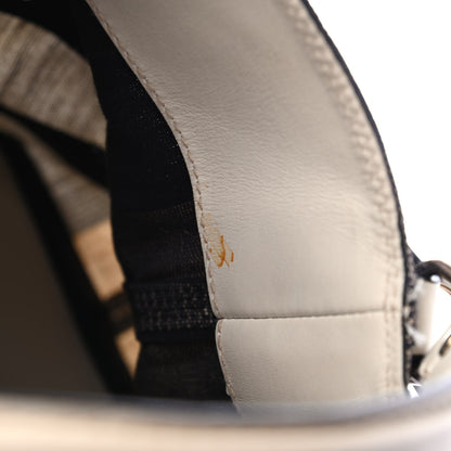 Burberry Navy Canvas Mega Check Medium Susanna Hobo White 5 of 8