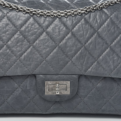 Chanel Aged Calfskin Quilted 50th Anniversary 2.55 Reissue 227 Flap Grey 12 of 13