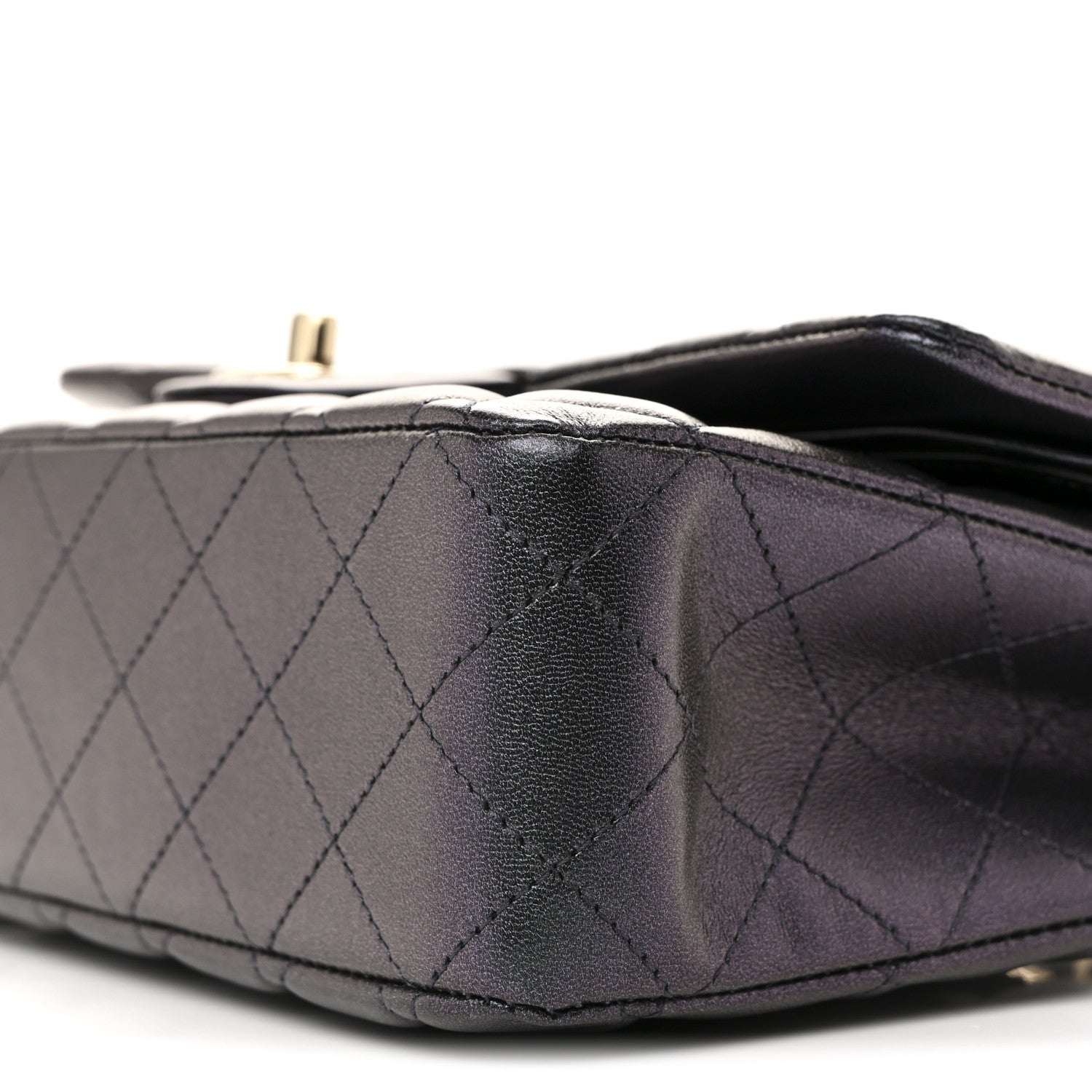 Chanel Iridescent Lambskin Quilted Medium Double Flap Black 10 of 11