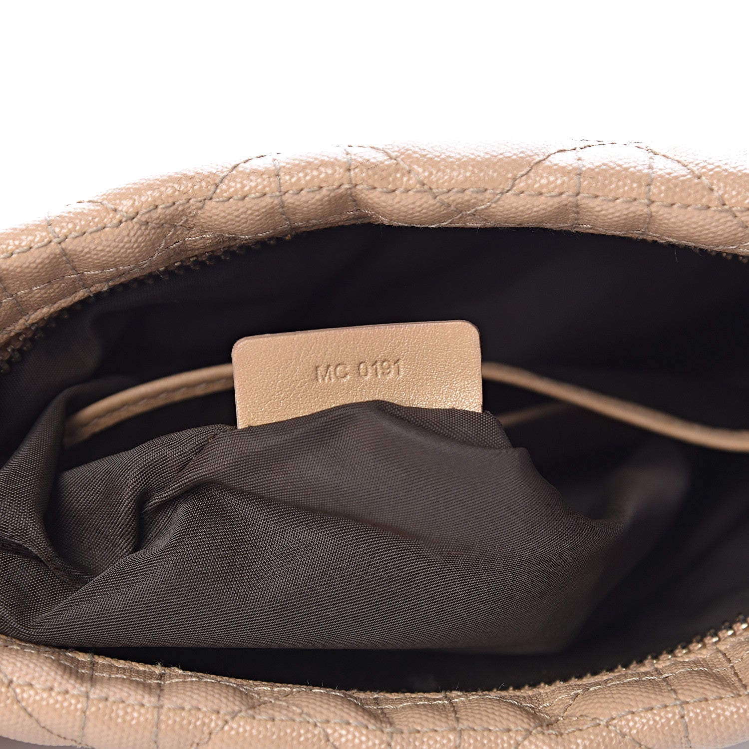 Christian Dior Coated Canvas Cannage Panarea Pouch Beige 7 of 10