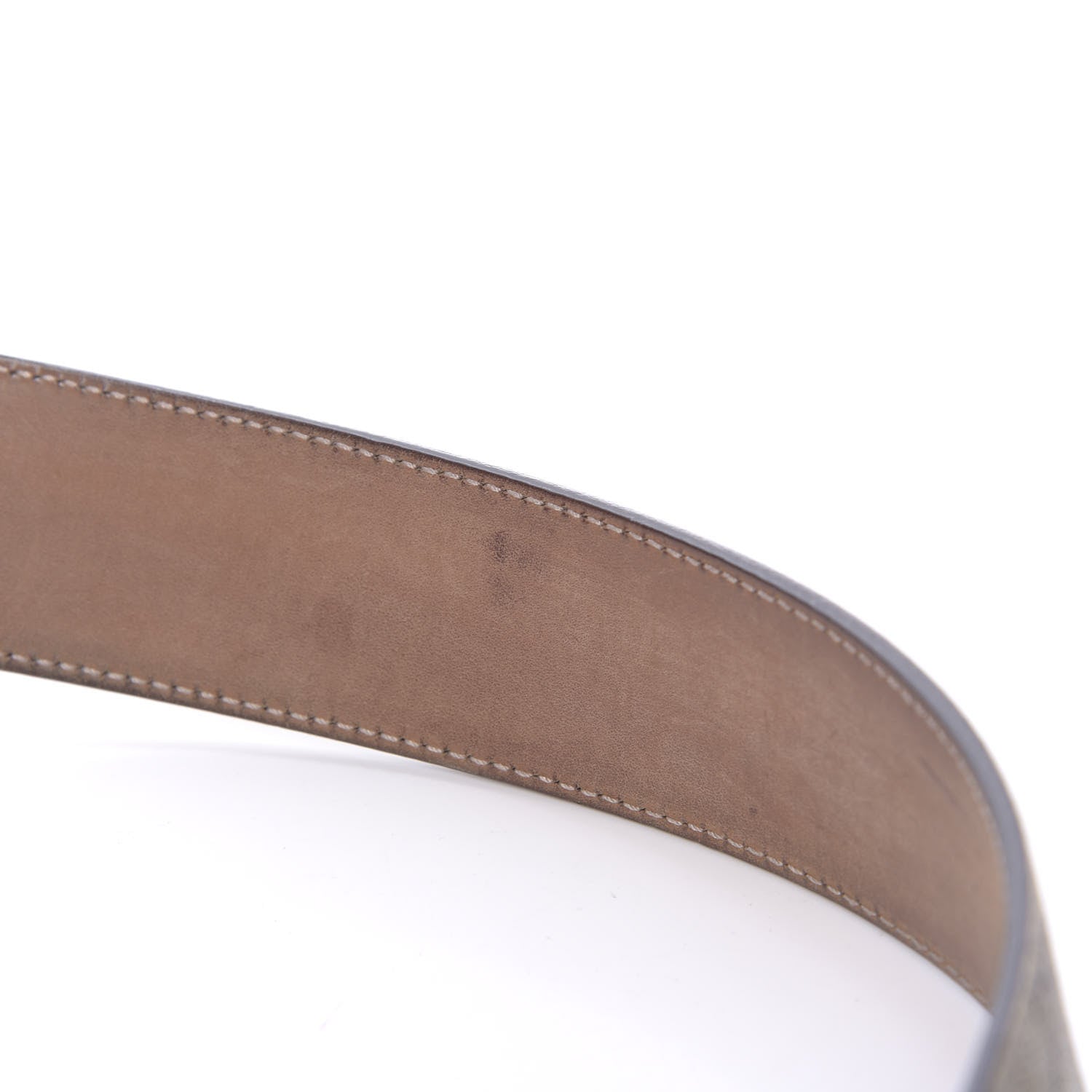 Gucci GG Supreme Monogram Selleria Calfskin Interlocking G 40mm Belt 85 34 Beige Ebony Cocoa 5 of 7